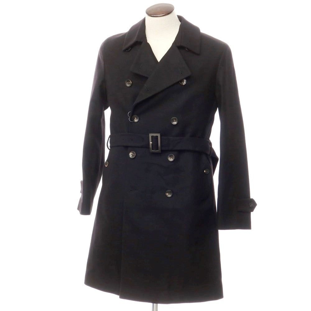 [New] Hevo Wool Nylon Double Breasted Coat Black [Size 48] [BLK] [A/W] [Condition Rank N] [Men&