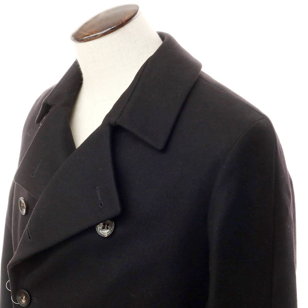 [New] Hevo Wool Nylon Double Breasted Coat Black [Size 48] [BLK] [A/W] [Condition Rank N] [Men&