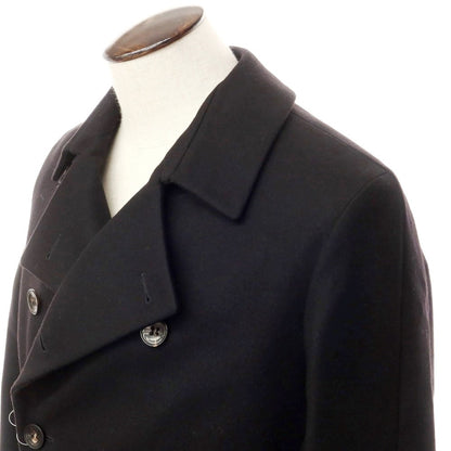 [New] Hevo Wool Nylon Double Breasted Coat Black [Size 48] [BLK] [A/W] [Condition Rank N] [Men&