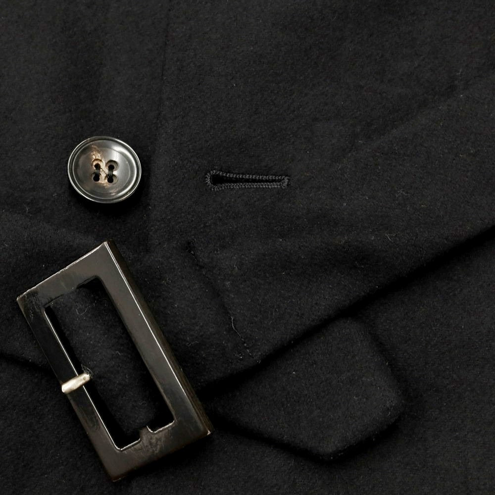 [New] Hevo Wool Nylon Double Breasted Coat Black [Size 48] [BLK] [A/W] [Condition Rank N] [Men&