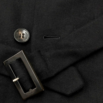 [New] Hevo Wool Nylon Double Breasted Coat Black [Size 48] [BLK] [A/W] [Condition Rank N] [Men&