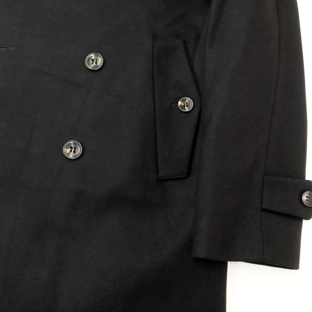 [New] Hevo Wool Nylon Double Breasted Coat Black [Size 48] [BLK] [A/W] [Condition Rank N] [Men&
