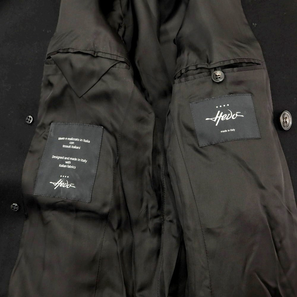[New] Hevo Wool Nylon Double Breasted Coat Black [Size 48] [BLK] [A/W] [Condition Rank N] [Men&