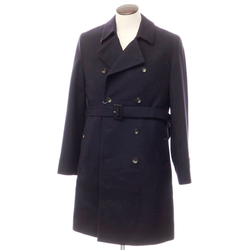 [New] Hevo Wool Nylon Double Breasted Coat Navy [Size 50] [NVY] [A/W] [Condition Rank N] [Men&