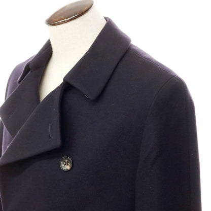 [New] Hevo Wool Nylon Double Breasted Coat Navy [Size 50] [NVY] [A/W] [Condition Rank N] [Men&