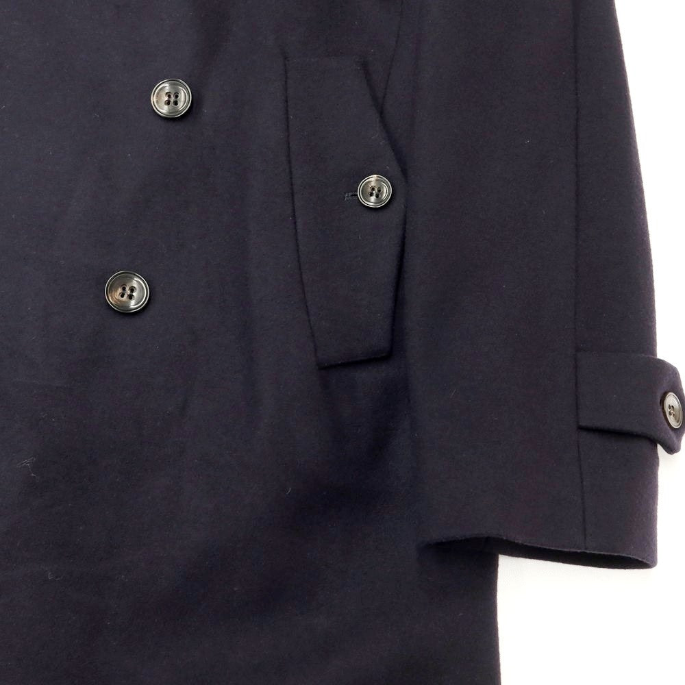 [New] Hevo Wool Nylon Double Breasted Coat Navy [Size 50] [NVY] [A/W] [Condition Rank N] [Men&