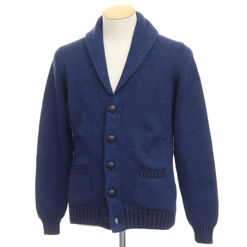 [New Outlet] PANICALE Camel Cotton Shawl Collar Cardigan Navy [Size 46] [NVY] [A/W] [Condition Rank N-] [Men&