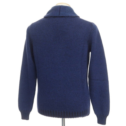 [New Outlet] PANICALE Camel Cotton Shawl Collar Cardigan Navy [Size 46] [NVY] [A/W] [Condition Rank N-] [Men&