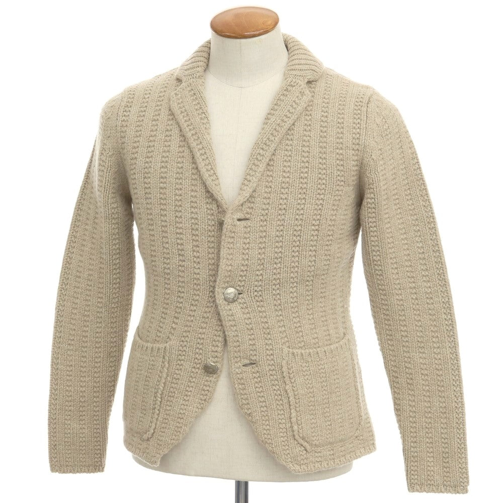 [New] PANICALE Wool Knit Jacket-style Cardigan Beige [Size 48] [BEI] [A/W] [Condition Rank N] [Men&