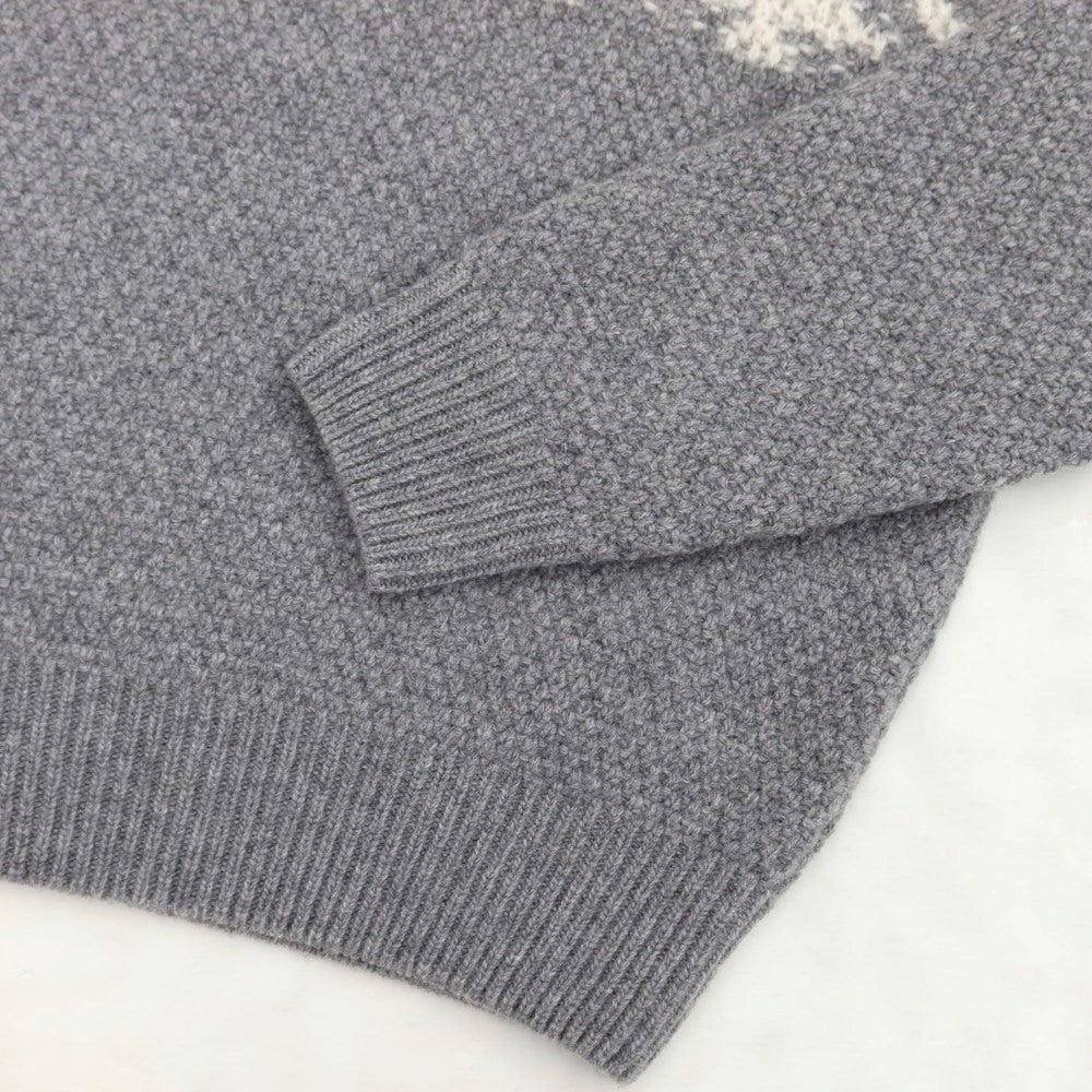 [New] PANICALE Wool nylon crew neck pullover knit, gray x white [Size 46] [GRY] [A/W] [Condition rank N] [Men&