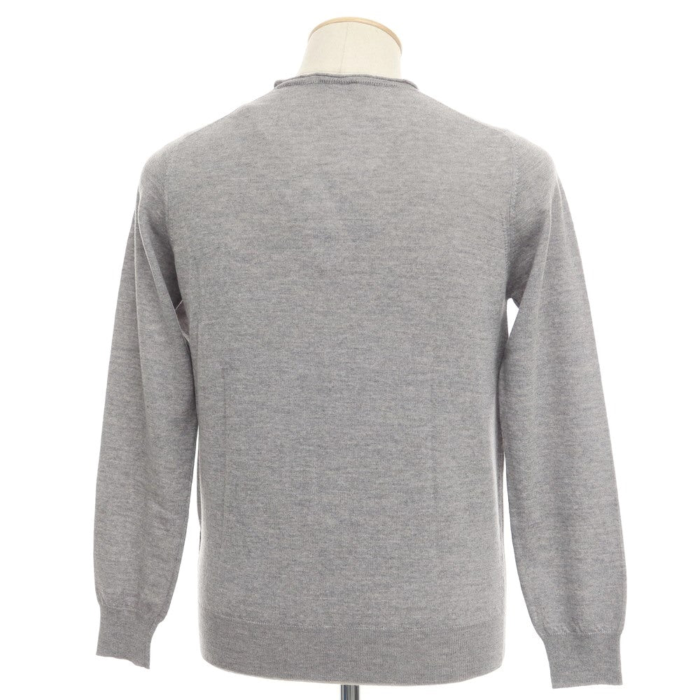 [New] PANICALE Wool Henley Neck Pullover Knit Gray [Size 46] [GRY] [A/W] [Condition Rank N] [Men&