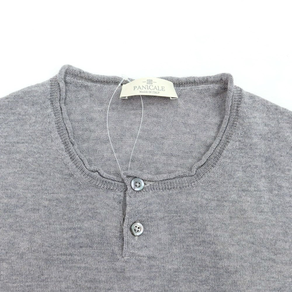 [New] PANICALE Wool Henley Neck Pullover Knit Gray [Size 46] [GRY] [A/W] [Condition Rank N] [Men&