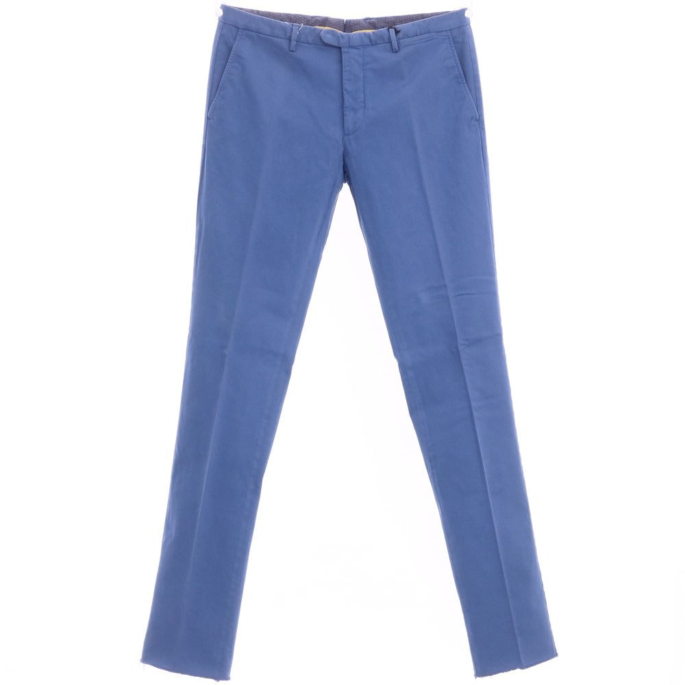 [New Outlet] SANTANIELLO Stretch Cotton Slacks Pants Blue [Size 52] [BLU] [S/S/A/W] [Condition Rank N-] [Men&