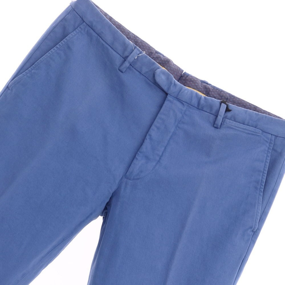 [New Outlet] SANTANIELLO Stretch Cotton Slacks Pants Blue [Size 52] [BLU] [S/S/A/W] [Condition Rank N-] [Men&
