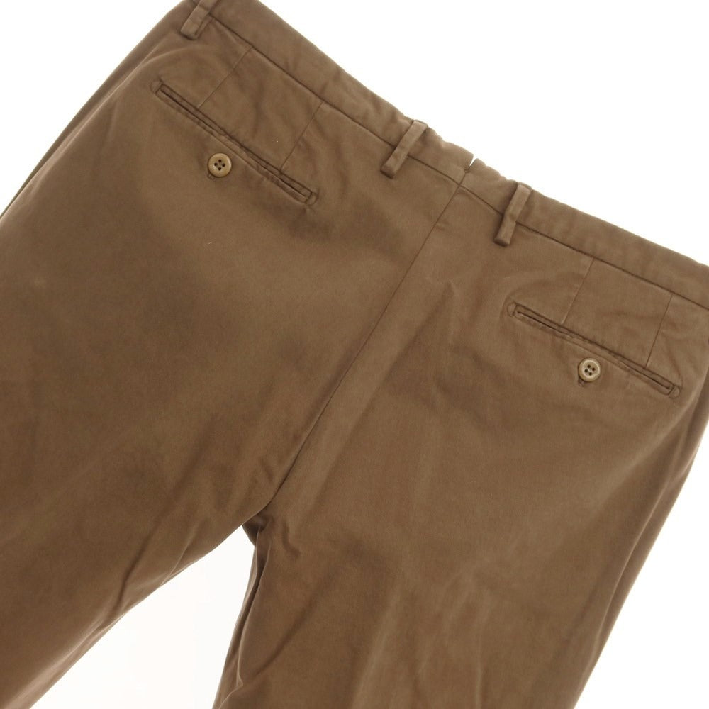 [New] SANTANIELLO Stretch Cotton Slacks Pants Brown [Size 52] [BRW] [S/S/A/W] [Condition Rank N] [Men&