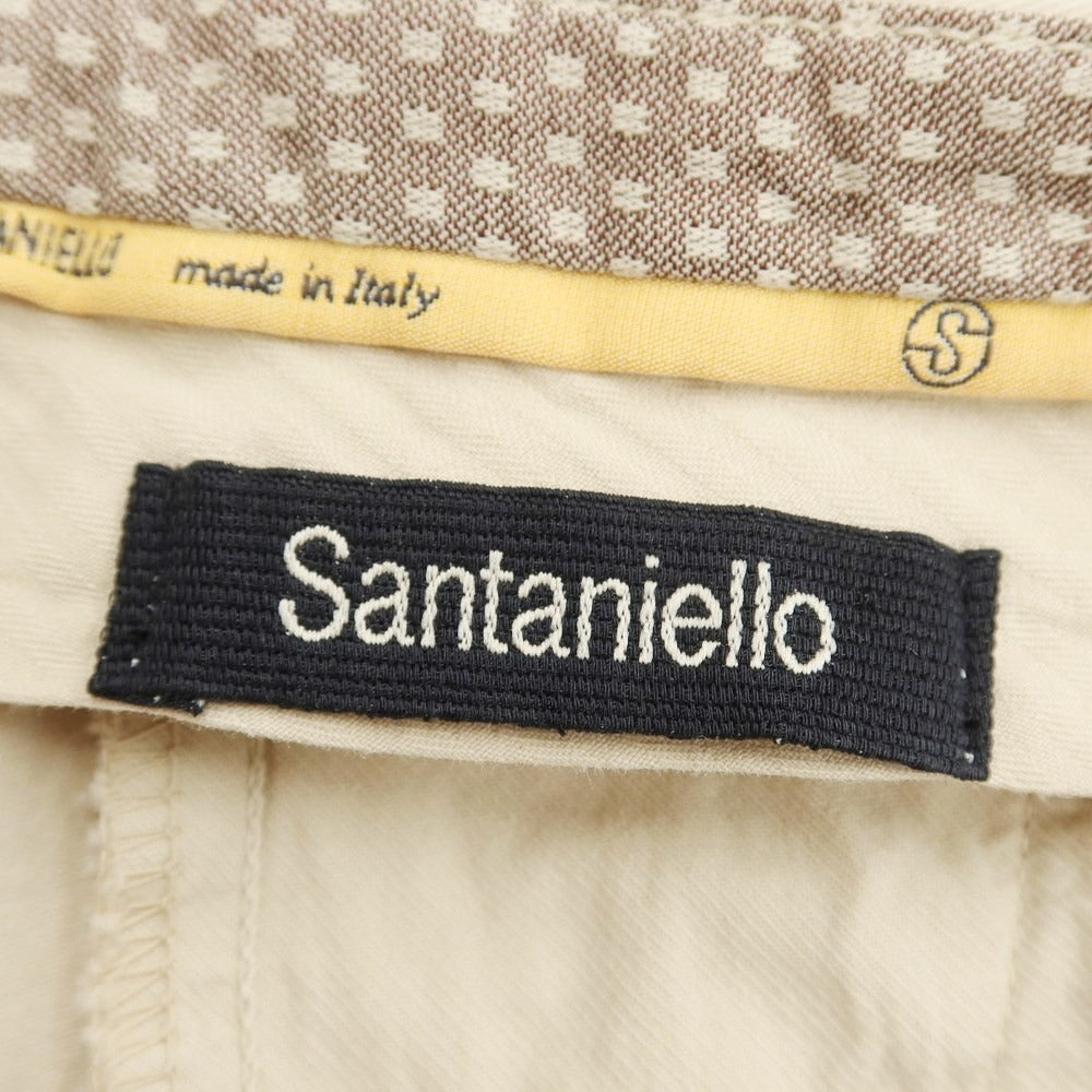 [New] SANTANIELLO Stretch Cotton Slacks Pants Beige [Size 52] [BEI] [S/S/A/W] [Condition Rank N] [Men&