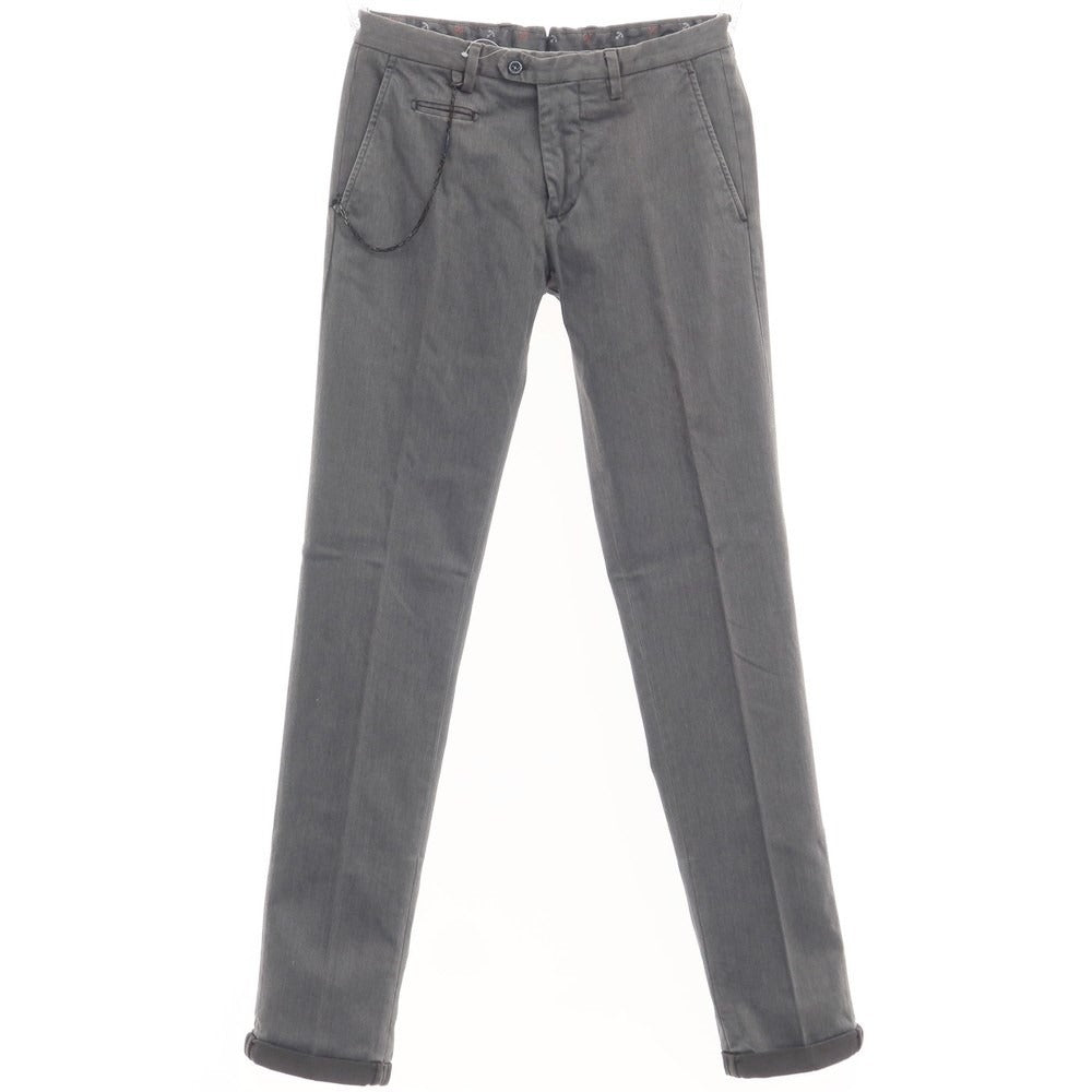 [New Outlet] SANTANIELLO Stretch Cotton Polyester Slacks Pants Gray [Size 44] [GRY] [S/S/A/W] [Condition Rank N-] [Men&