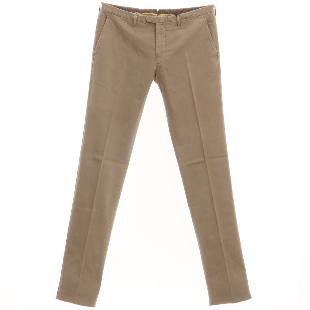 [New Outlet] SANTANIELLO Stretch Cotton Slacks Pants Light Brown [Size 52] [BRW] [S/S/A/W] [Condition Rank N-] [Men&