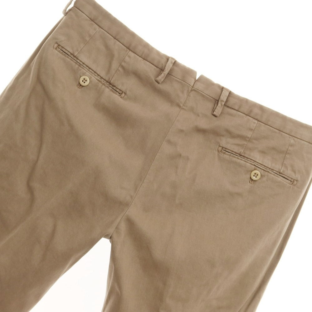 [New Outlet] SANTANIELLO Stretch Cotton Slacks Pants Light Brown [Size 52] [BRW] [S/S/A/W] [Condition Rank N-] [Men&