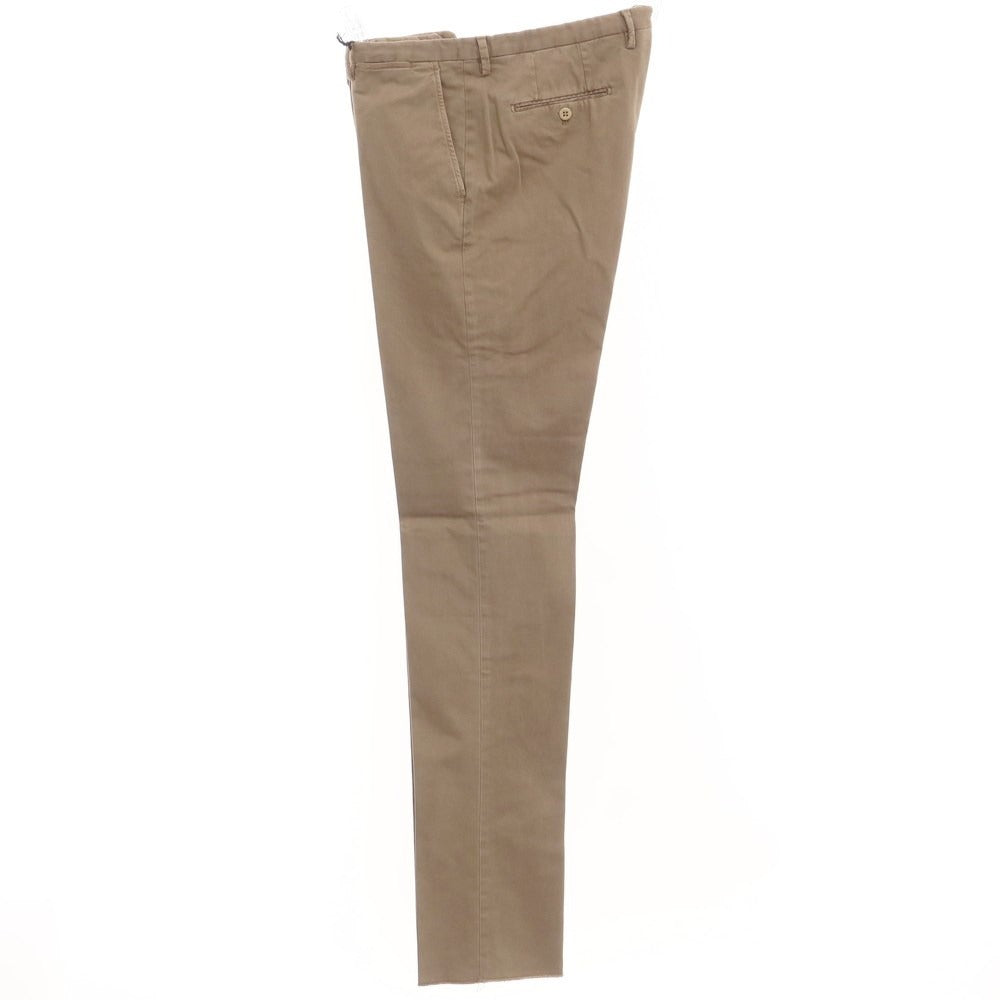 [New Outlet] SANTANIELLO Stretch Cotton Slacks Pants Light Brown [Size 52] [BRW] [S/S/A/W] [Condition Rank N-] [Men&