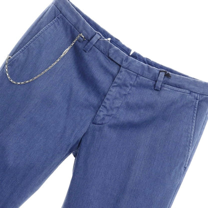 [New Outlet] SANTANIELLO Stretch Cotton Polyester Slacks Pants Blue [Size 52] [BLU] [S/S/A/W] [Condition Rank N-] [Men&