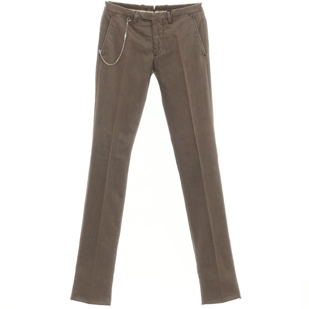 [New Outlet] SANTANIELLO Stretch Cotton Polyester Slacks Pants Ash Brown [Size 44] [BRW] [S/S/A/W] [Condition Rank N-] [Men&