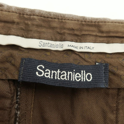 [New Outlet] SANTANIELLO Stretch Cotton Polyester Slacks Pants Ash Brown [Size 44] [BRW] [S/S/A/W] [Condition Rank N-] [Men&