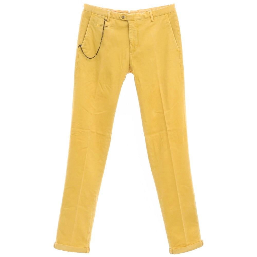 [New Outlet] SANTANIELLO Stretch Cotton Slacks Pants Yellow [Size 48] [YEL] [S/S/A/W] [Condition Rank N-] [Men&