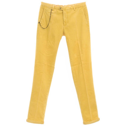 [New Outlet] SANTANIELLO Stretch Cotton Slacks Pants Yellow [Size 48] [YEL] [S/S/A/W] [Condition Rank N-] [Men&