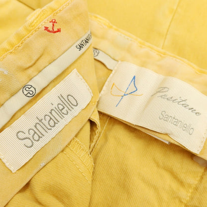[New Outlet] SANTANIELLO Stretch Cotton Slacks Pants Yellow [Size 48] [YEL] [S/S/A/W] [Condition Rank N-] [Men&