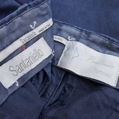 [New] SANTANIELLO Stretch Cotton Slacks Pants Navy [Size 48] [NVY] [S/S/A/W] [Condition Rank N] [Men&