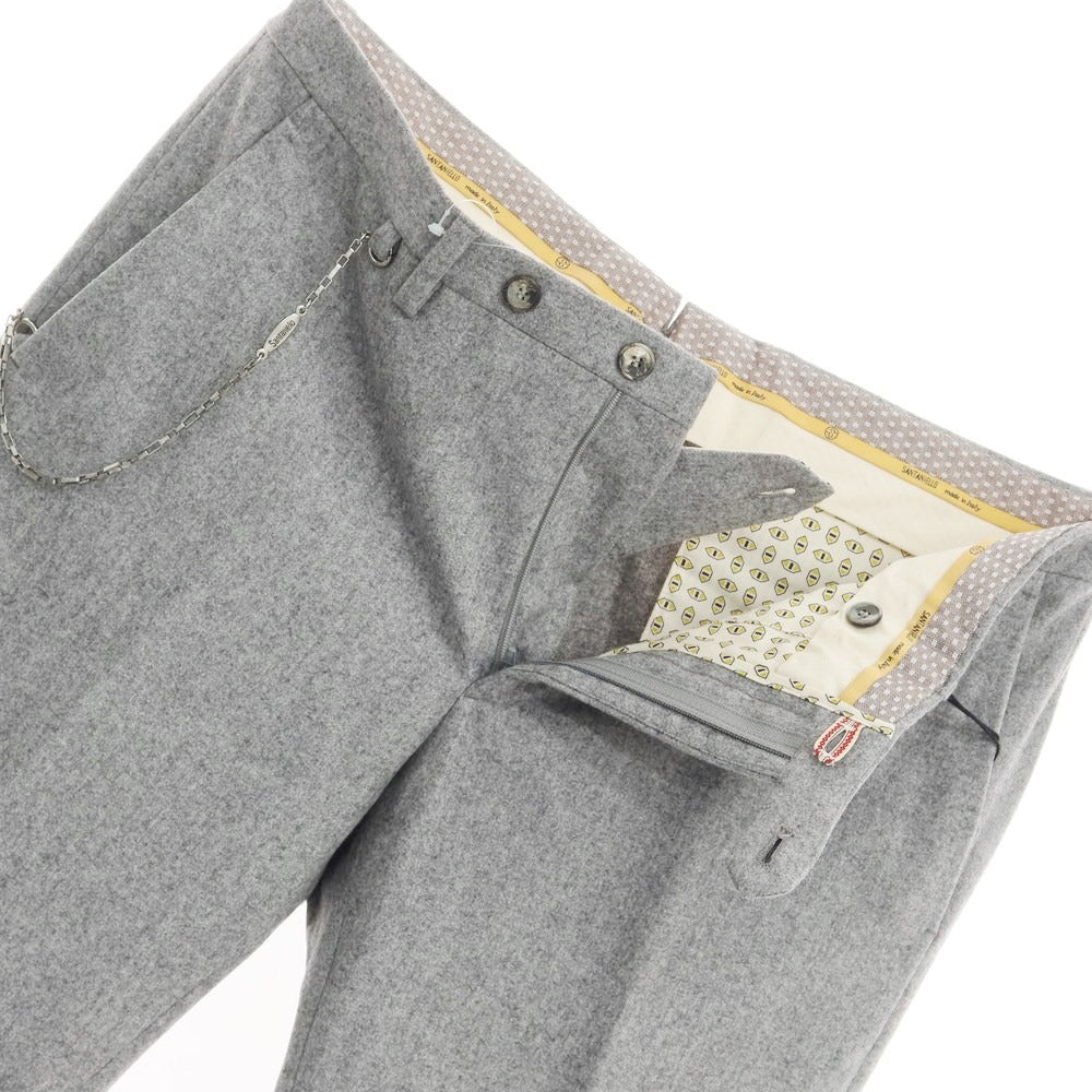 [New] SANTANIELLO Wool Casual Slacks Pants Light Gray [Size 50] [GRY] [A/W] [Condition Rank N] [Men&