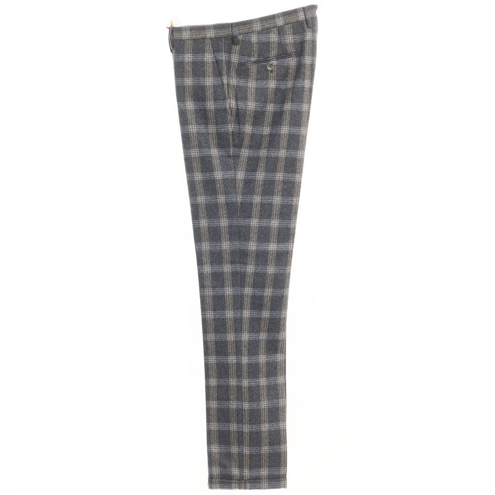 [New] SANTANIELLO Wool Check Casual Slacks Pants Gray x White [Size 50] [GRY] [A/W] [Condition Rank N] [Men&