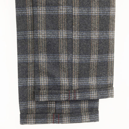 [New] SANTANIELLO Wool Check Casual Slacks Pants Gray x White [Size 50] [GRY] [A/W] [Condition Rank N] [Men&