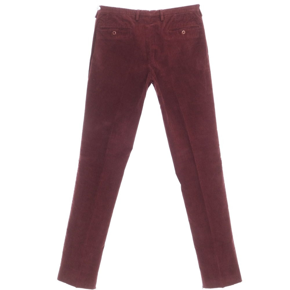 [New] SANTANIELLO Cotton Corduroy Pants Slacks Burgundy [Size 52] [RED] [A/W] [Condition Rank N] [Men&