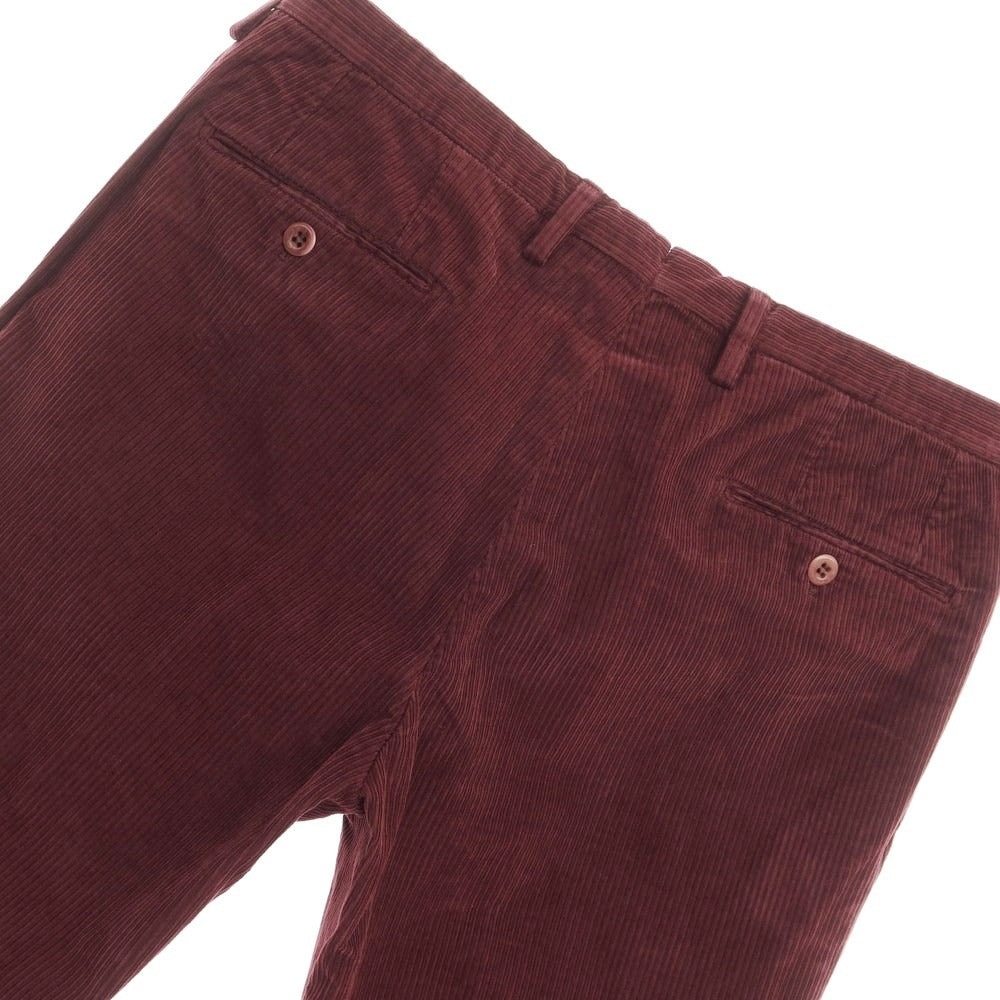 [New] SANTANIELLO Cotton Corduroy Pants Slacks Burgundy [Size 52] [RED] [A/W] [Condition Rank N] [Men&