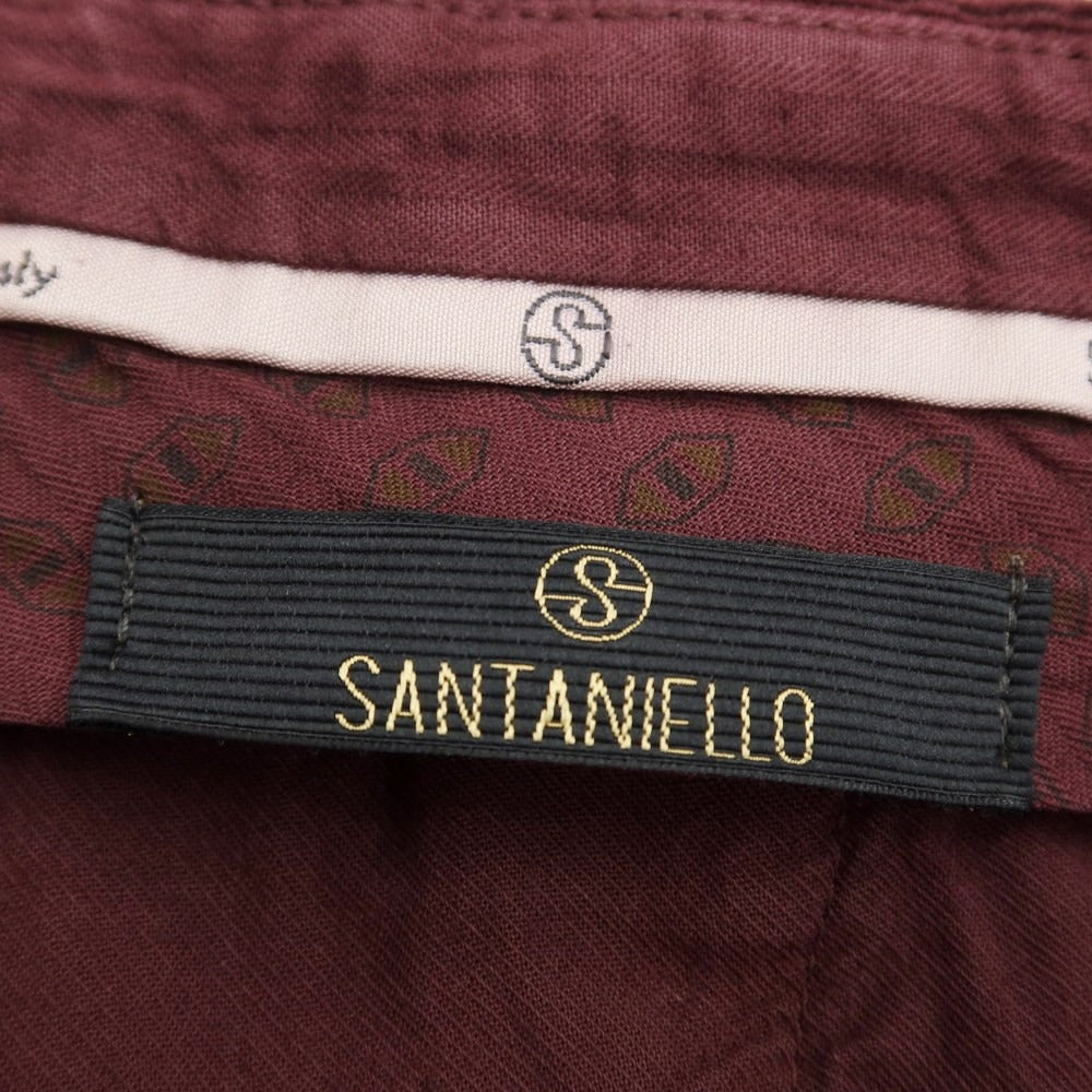 [New] SANTANIELLO Cotton Corduroy Pants Slacks Burgundy [Size 52] [RED] [A/W] [Condition Rank N] [Men&