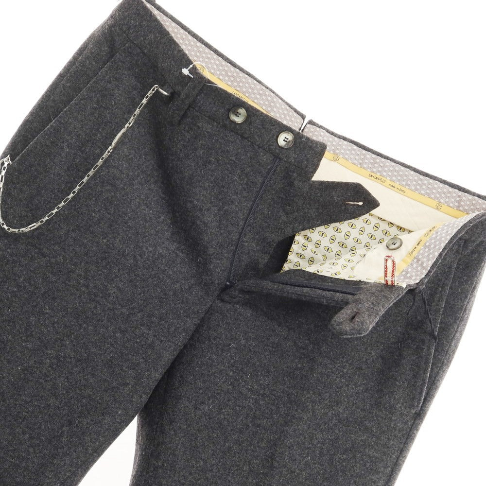 [New] SANTANIELLO Wool Nylon Casual Slacks Pants Gray [Size 46] [GRY] [A/W] [Condition Rank N] [Men&