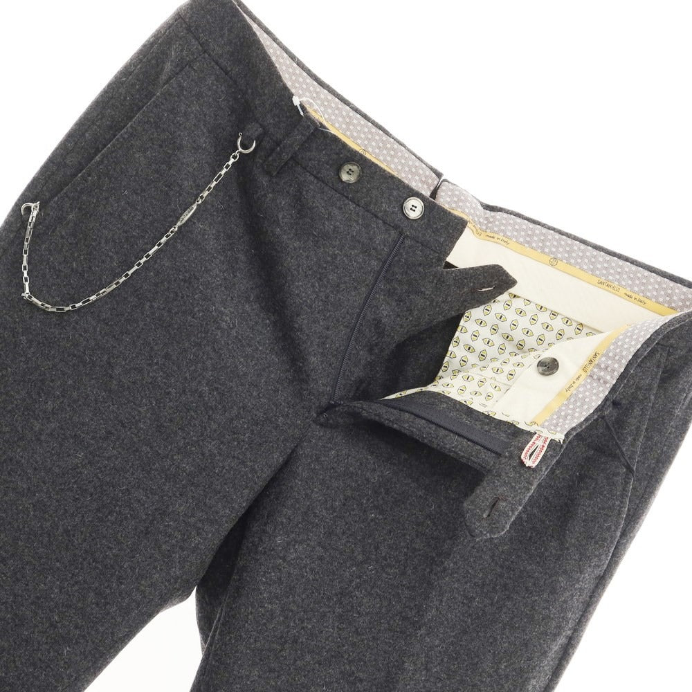 [New] SANTANIELLO Wool Nylon Casual Slacks Pants Dark Gray [Size 50] [GRY] [A/W] [Condition Rank N] [Men&