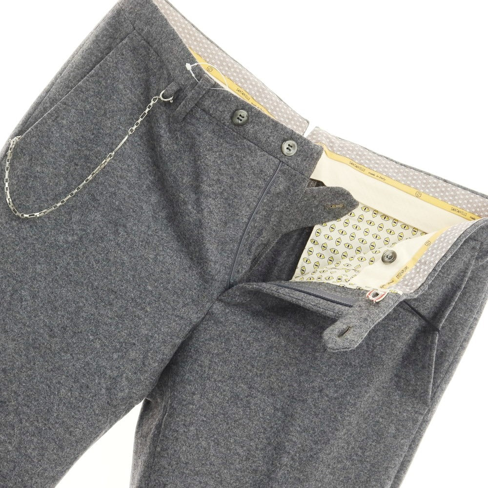 [New] SANTANIELLO Wool Nylon Casual Slacks Pants Gray [Size 48] [GRY] [A/W] [Condition Rank N] [Men&