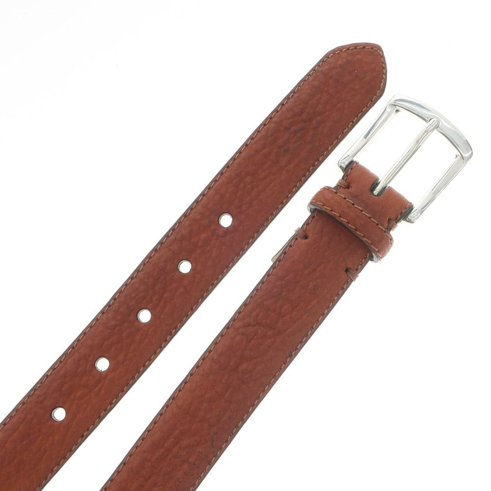 [New] PAOLO VITALE Shark Leather Belt Brown [Size 95] [BRW] [S/S/A/W] [Condition Rank N] [Men&