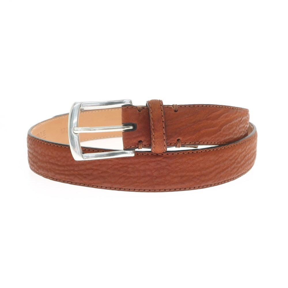 [New] PAOLO VITALE Shark Leather Belt Brown [Size 85] [BRW] [S/S/A/W] [Condition Rank N] [Men&