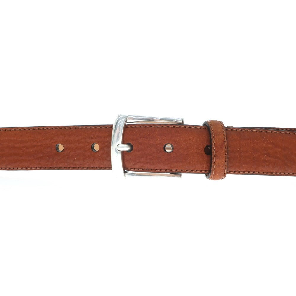 [New] PAOLO VITALE Shark Leather Belt Brown [Size 85] [BRW] [S/S/A/W] [Condition Rank N] [Men&