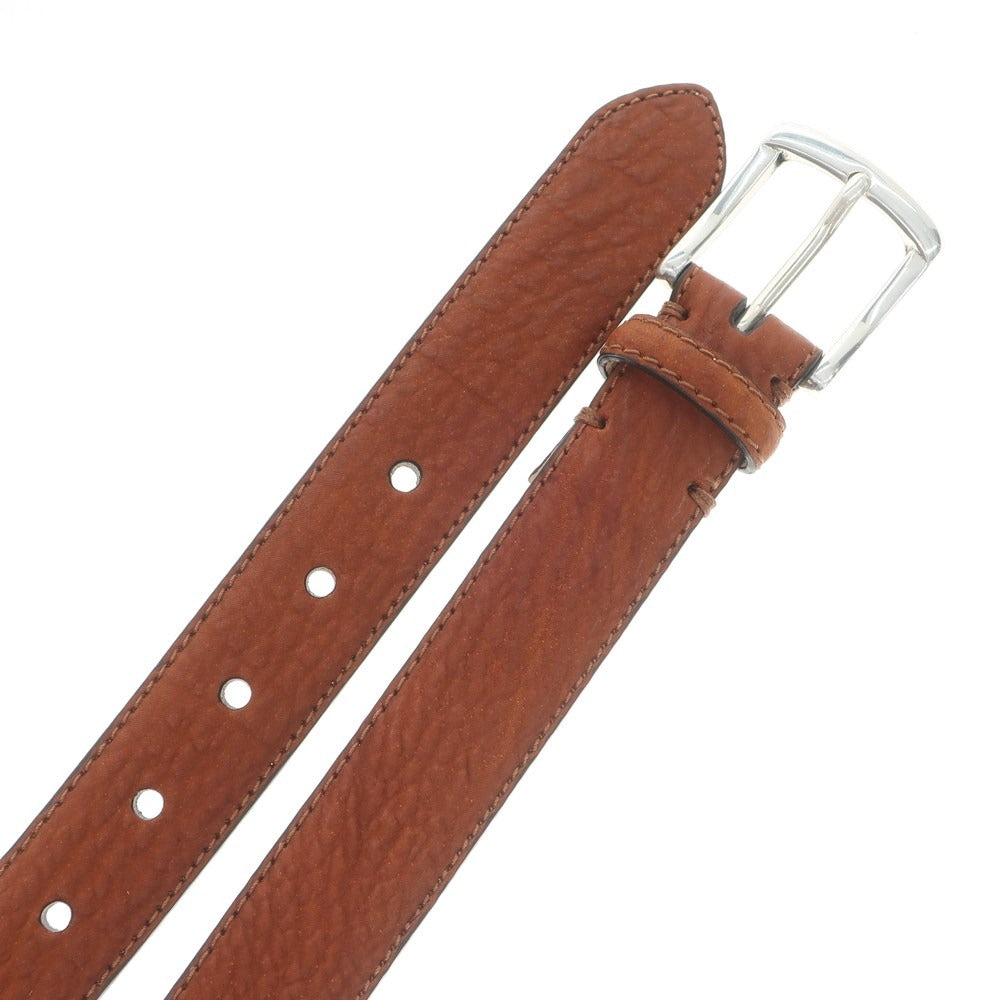 [New] PAOLO VITALE Shark Leather Belt Brown [Size 85] [BRW] [S/S/A/W] [Condition Rank N] [Men&