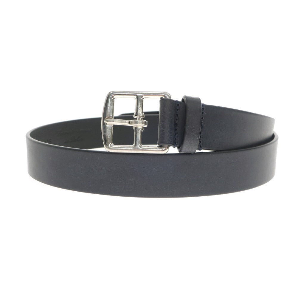 [New Outlet] PAOLO VITALE Leather Belt Black Navy [Size 85] [NVY] [S/S/A/W] [Condition Rank N-] [Men&