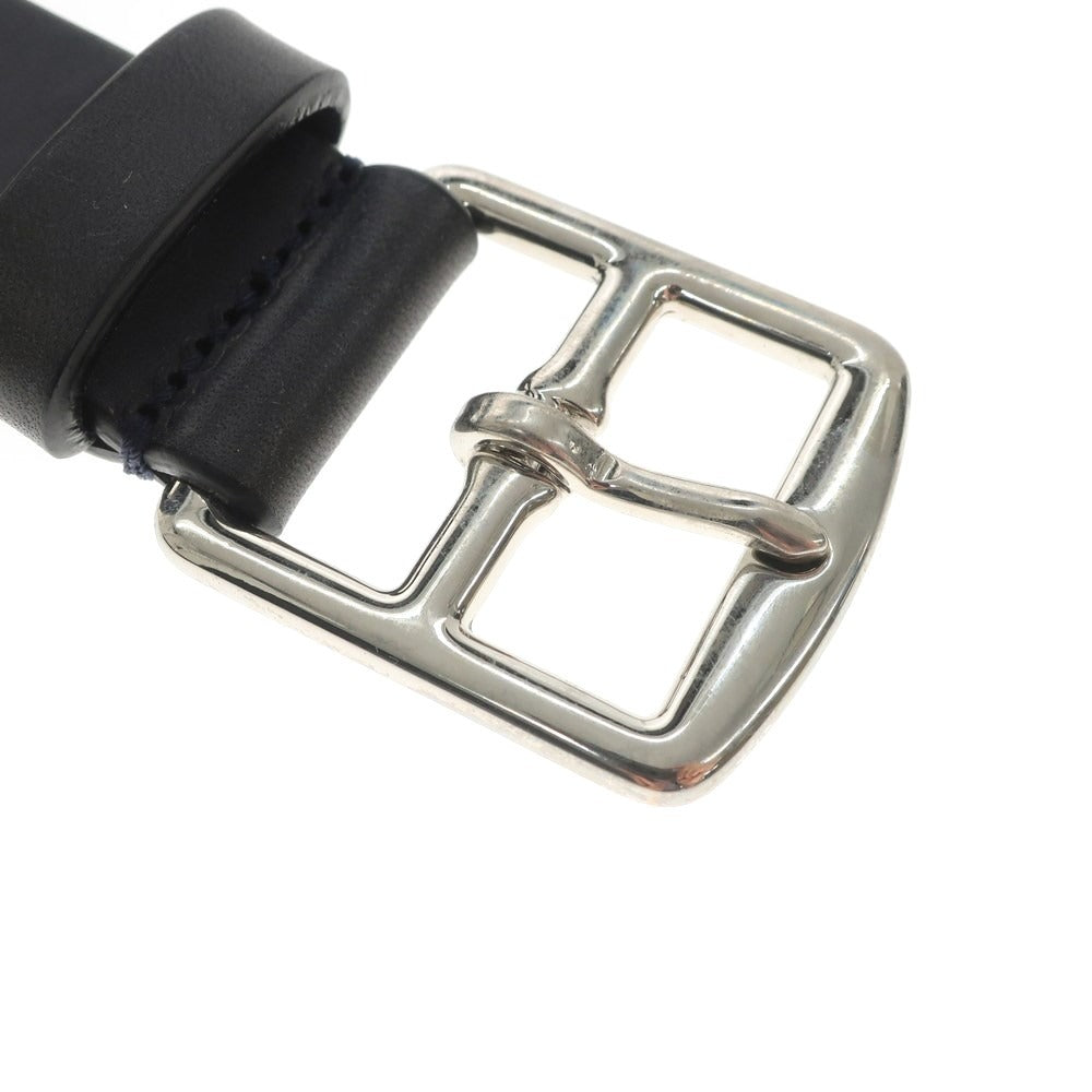 [New Outlet] PAOLO VITALE Leather Belt Black Navy [Size 85] [NVY] [S/S/A/W] [Condition Rank N-] [Men&