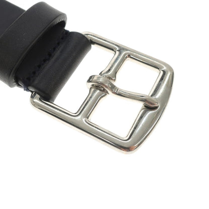 [New Outlet] PAOLO VITALE Leather Belt Black Navy [Size 85] [NVY] [S/S/A/W] [Condition Rank N-] [Men&