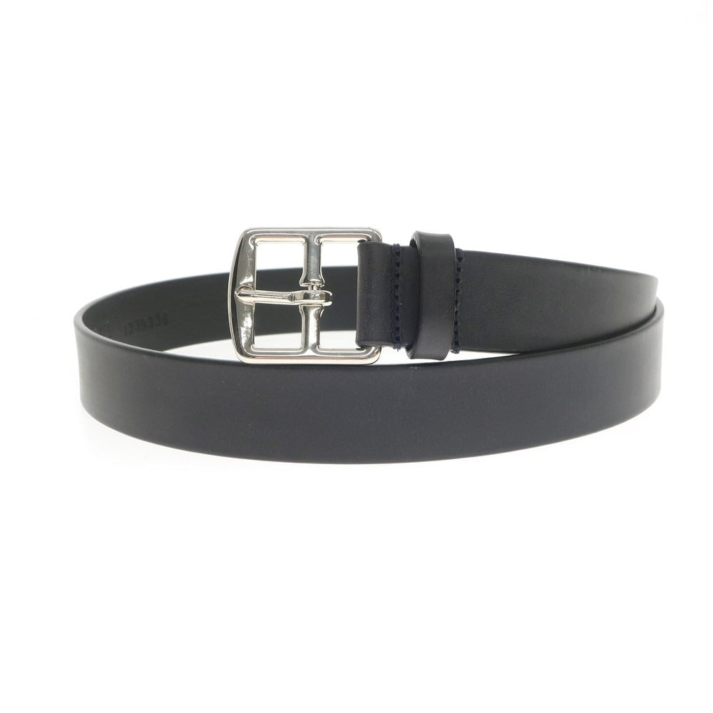 [New] PAOLO VITALE Leather Belt Black Navy [Size 85] [NVY] [S/S/A/W] [Condition Rank N] [Men&