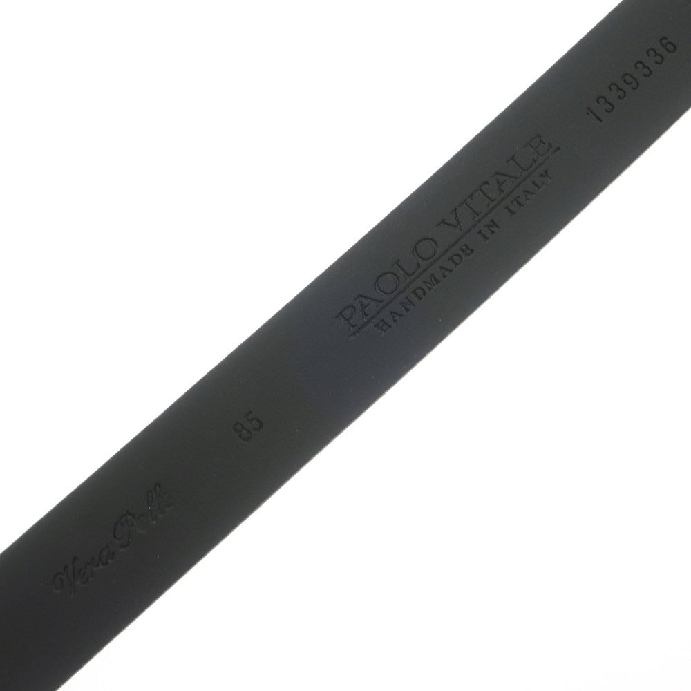 [New] PAOLO VITALE Leather Belt Black Navy [Size 85] [NVY] [S/S/A/W] [Condition Rank N] [Men&
