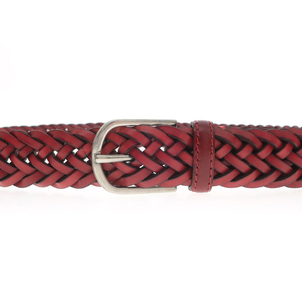 [New] PAOLO VITALE Leather Mesh Belt Red [Size 105] [RED] [S/S/A/W] [Condition Rank N] [Men&